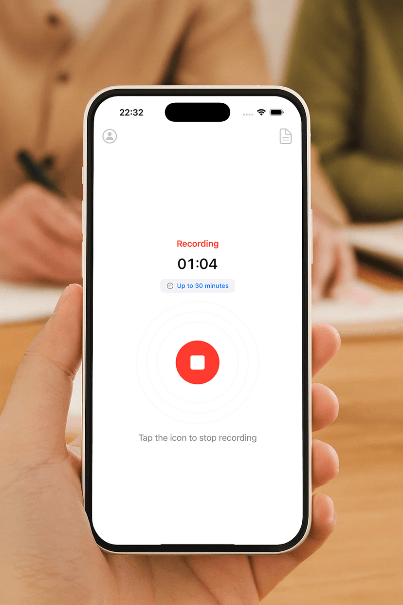EpochNotes recording interface